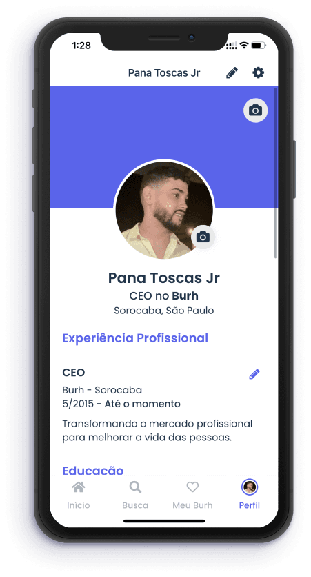 Seu Perfil Profissional Livre, de verdade.